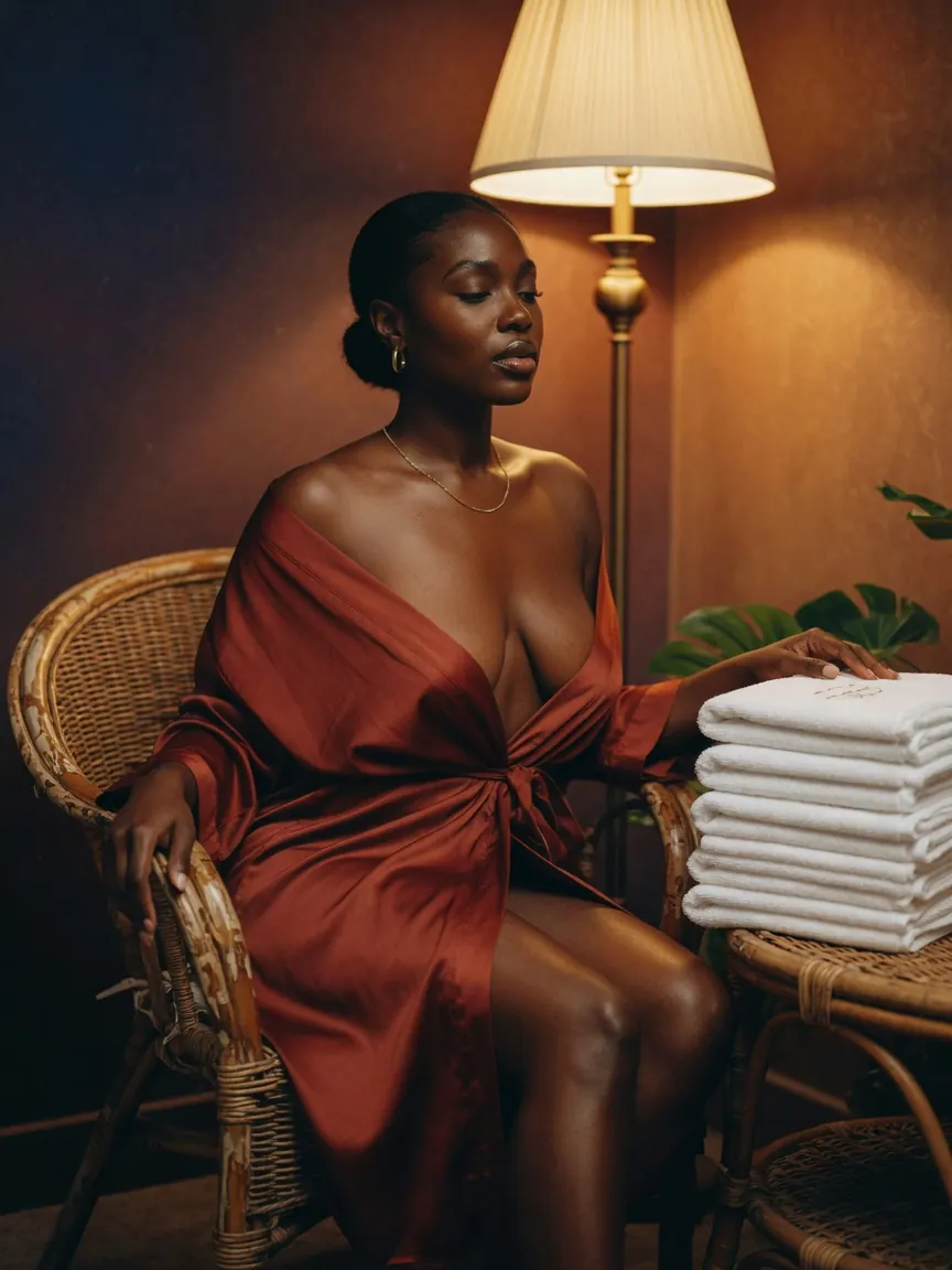 Oiled shoulders on a massage table during body rub Atlanta